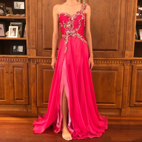 fuchsia formal dress